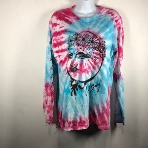 AS Colour tie dye long sleeve tee size large